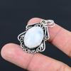 Rainbow Moonstone Stone 925 Sterling Silver Crown Chakra Mother Pendant Jewelry