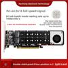 Desktop PC PCIeX16 To M.2 M-key NVMEx4SSD RAID Array Expansion Adapter Split Card, Support 2U Server