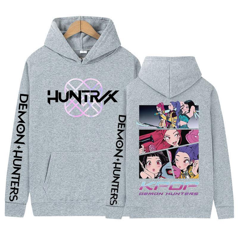 K-pop Demon Hunters Film Graphic Hoody Men Women Kawaii Harajuku Pullover Sweatshirts Vintage Oversized Long Sleeve Hoodies Tops