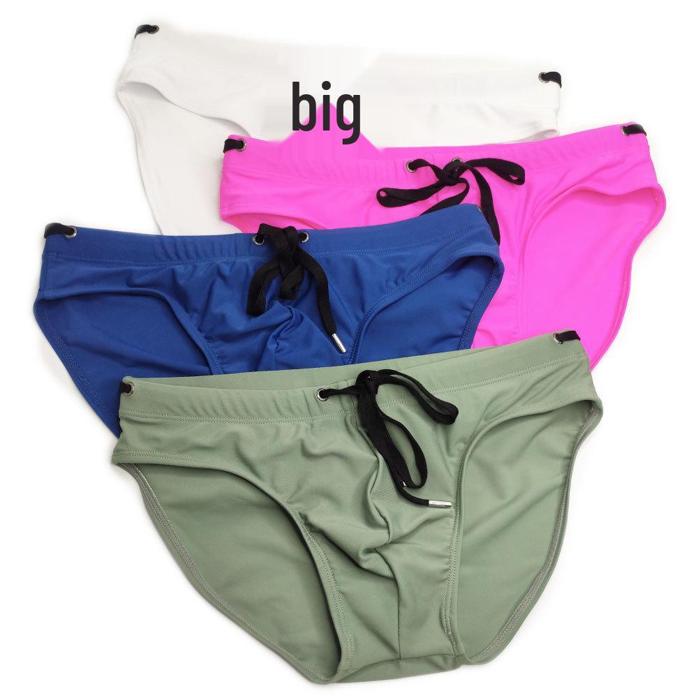 Pánské minimalistické trojúhelníkové plavky jednobarevné