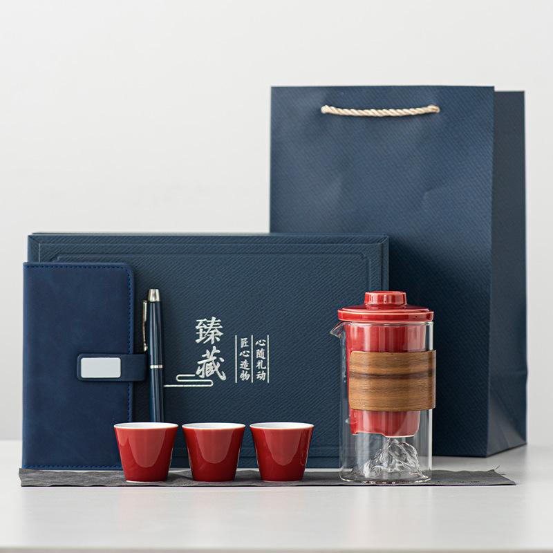 Creative Trend Business Banking Company Festival High-end Gift Set Ceramic Guanshan Tea Set