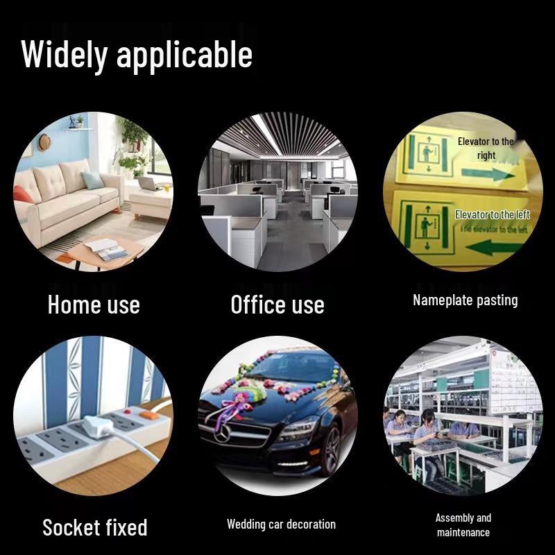 Crown 613 High-Viscosity Double-Sided Adhesive Tape for Nameplates, No-Trace, Heat-Resistant Cotton Paper