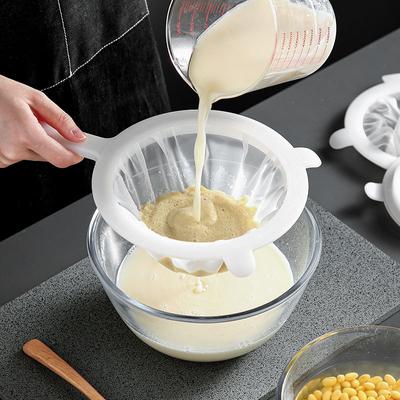 Küche Sojamilch Kaffeefilterbeutel Wiederverwendbares Nylon-Netz Sieb Milch Joghurt Filter Löffel Tee Wein Saft Sieb Sieb Netz