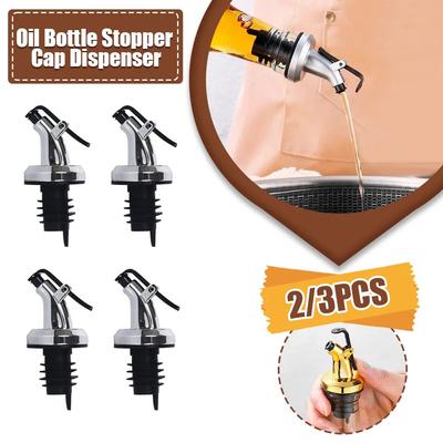 Oil Bottle Stopper Cap Dispenser Sprayer Lock Wine Pourer Sauce Nozzle Liquor Leak-Proof Plug Bottle Stopper Kitchen Tool