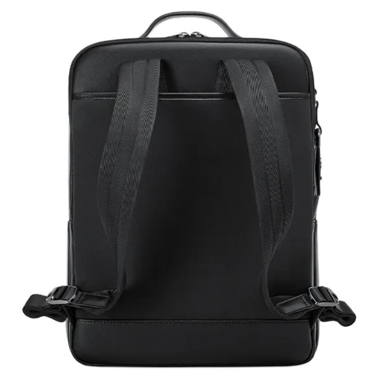 Samsonite Hazel Brand Logo Zipper Closure Leather Backpack Men backpack Navy-Blue Black TM061001