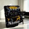 Custom Name Personalized Batman Print Blanket, Home Decor, Bedroom, Sofa, Camping, Couch, Gifts for Birthday Christmas