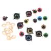 100Pcs 12mm Plastic Eyes for Bear Animal Dolls Safety Type with 50Pairs Suitable for Professional DIY Craft Making