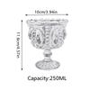 1PC Color Blocking Ice Cream Bowl Dessert Cup Palace Style Highball Glass Gift Tableware Vintage Embossed Design Elegant 200ml