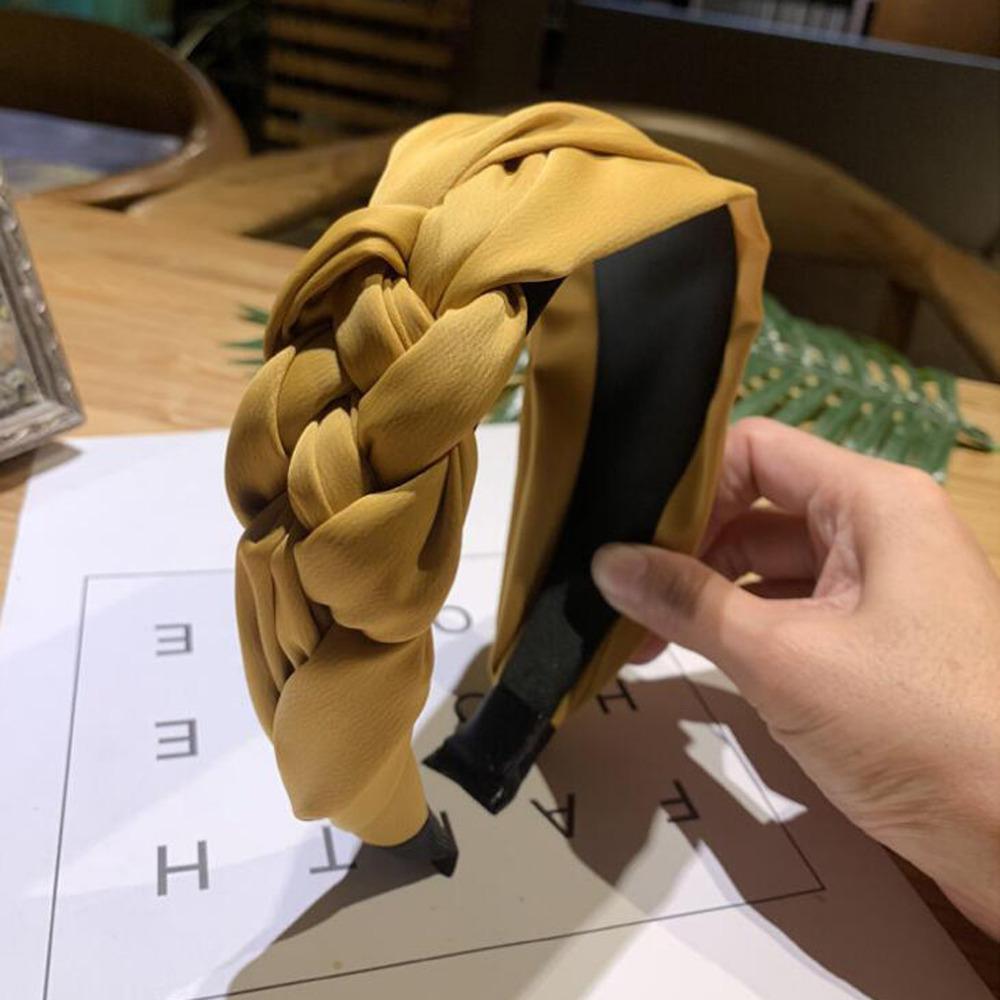 New Fashion DIY Multiple knots Hairbands For Women Ladies High-end Hair Band Wide Side Winter Hair Accessories