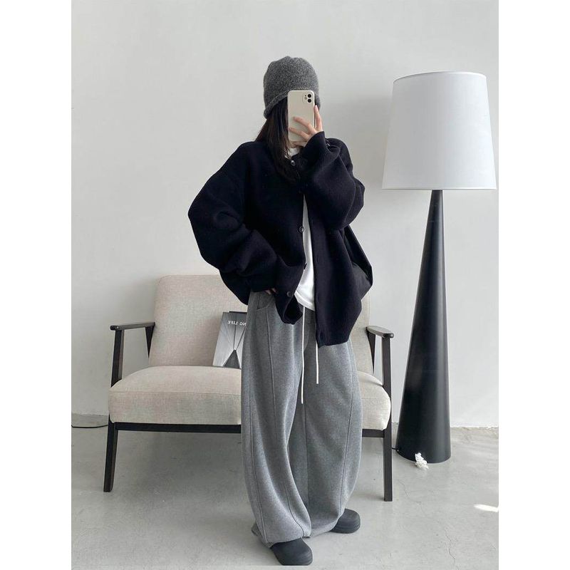 2026 Spring New Plus Size Women's Sweater Cardigan Coat Mid-Length Slimming Lazy Style Knitted Top