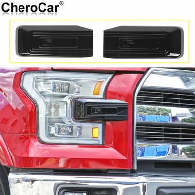 For F-150 Front Bumper Headlight Grille Trim Cover For Ford F150 2015- Black