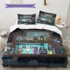 ONI Map Bedding Quilt Set Quilt Cover Pillowcase Home Decoration Birthday Gift (1 * Duvet Cover + 2 * Pillowcase, Without Core)