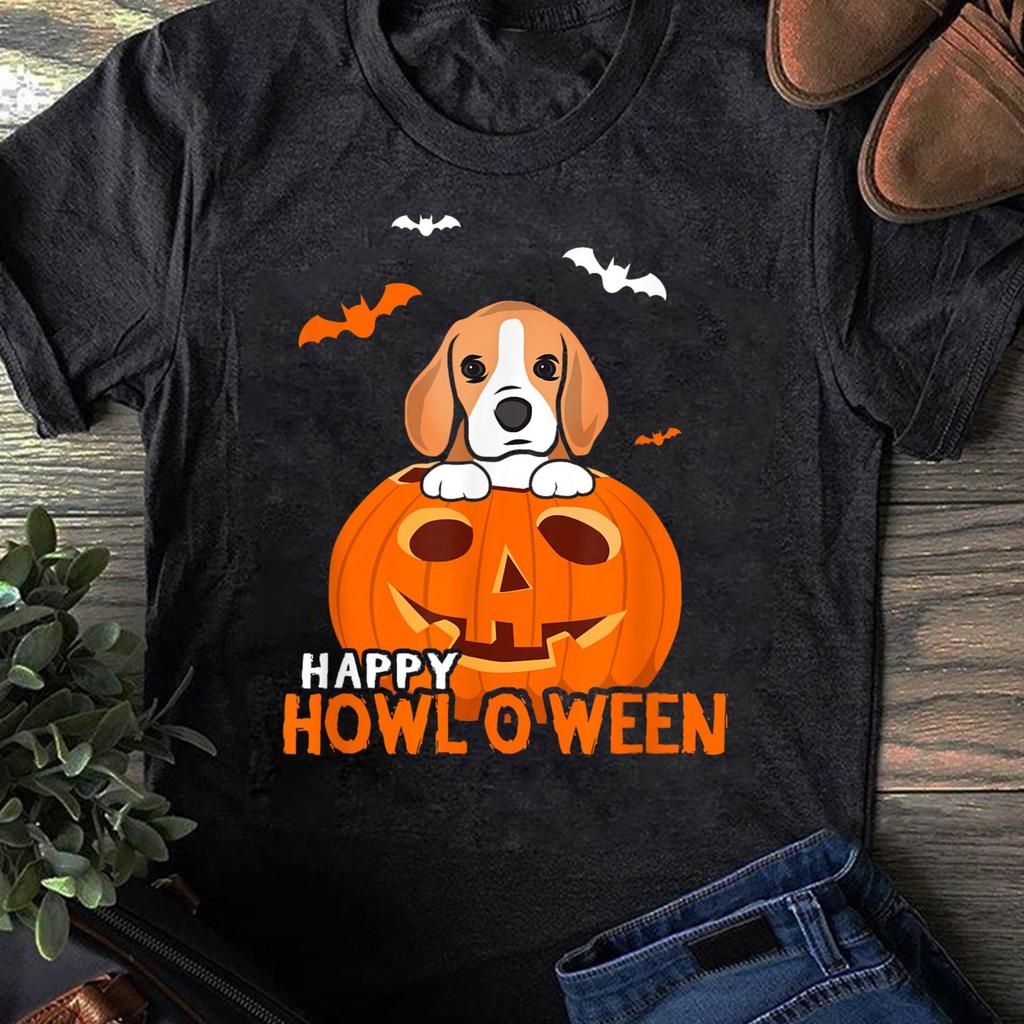 Halloween Beagle Dog T-Shirt: Pumpkin Costume, Funny Dog Tee