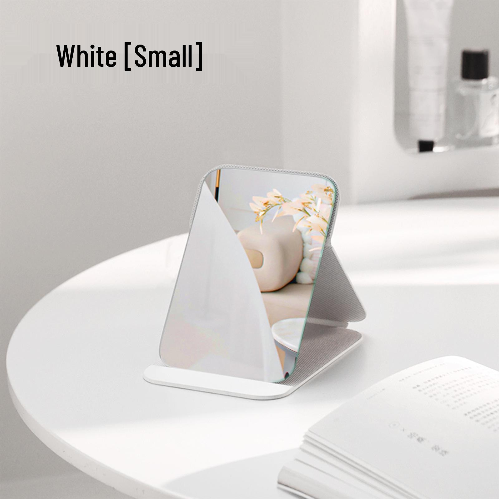 Portable Folding Desktop Makeup Mirror for Dorm or Office Use