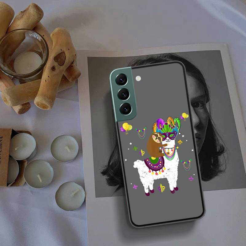 Cute Cartoon Llama Phone Case For Samsung Galaxy A12 A22 A32 A42 A52 A72 A54 A34 A24 A14 A73 A53 A33 A23 A13 5G F52 F62 Cover Sh