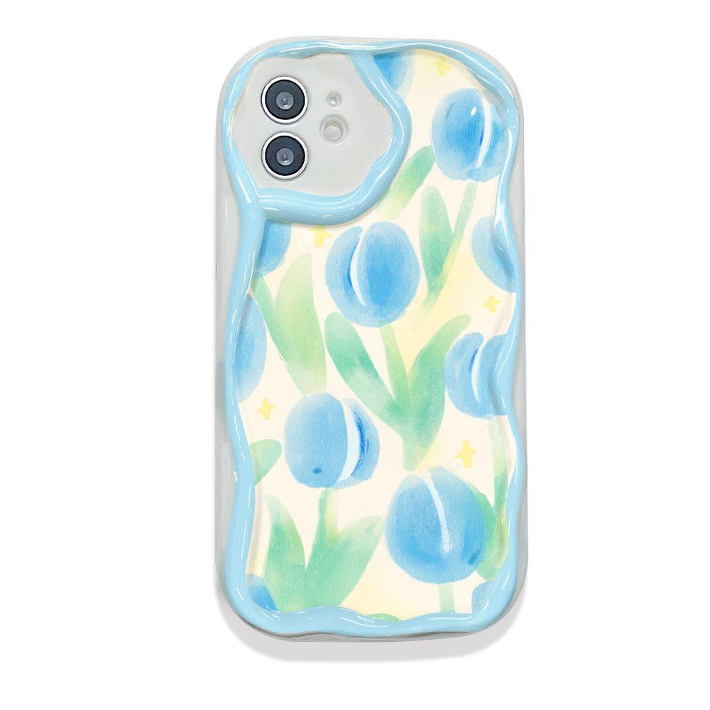 Fresh Tulip For iPhone17promax Phone Case Apple 16 Cream Wave 14/13 Soft Case 15
