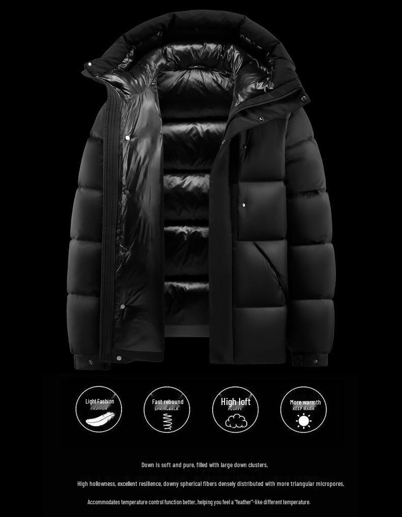 2024 Winter Black Warrior Unisex Short Down Jacket - Loose, Thick, Warm and Trendy