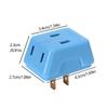 Mehrere Länder Reiseadapter mit 3 AC-Steckdosen Stromstecker-Erweiterung für Homeoffice und internationale Reisen