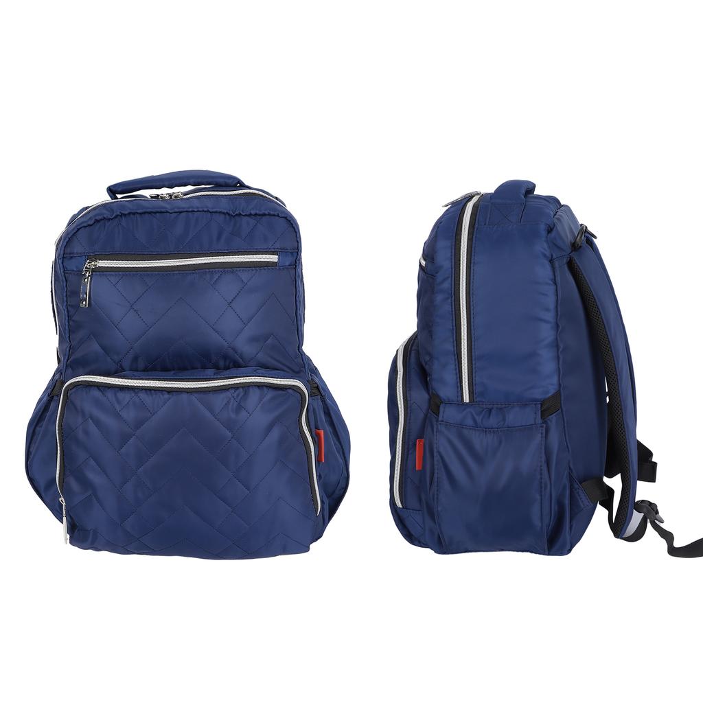 Travel Nappy Bag Waterproof Large Capacity MultiFunctional Milk Bottle Diaper Backpack(Blue )