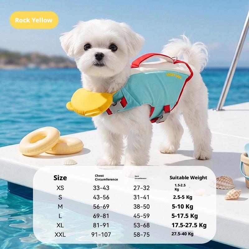 Chaqueta Salvavidas de Verano Shineknot para Perros Portátil Super Grande Flotabilidad Traje de Baño Ropa para Perros Pequeños y Medianos (yellow,XS 1.5-2.5kg) amarillo