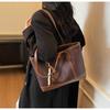Ladies Large Capacity Shoulder Bags Vintage Commuting Underarm Bags Solid Color Casual Handbag Women High Quality Tote Bag