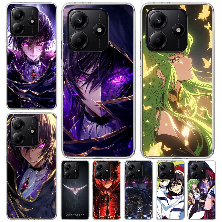 Code Geass Anime Weiche Handyhülle Für Xiaomi Redmi Note 15 14 14S 13 12 Pro Plus 12S 11 11S 11E 10 10S 11T 5G Fundas Coque Redmi