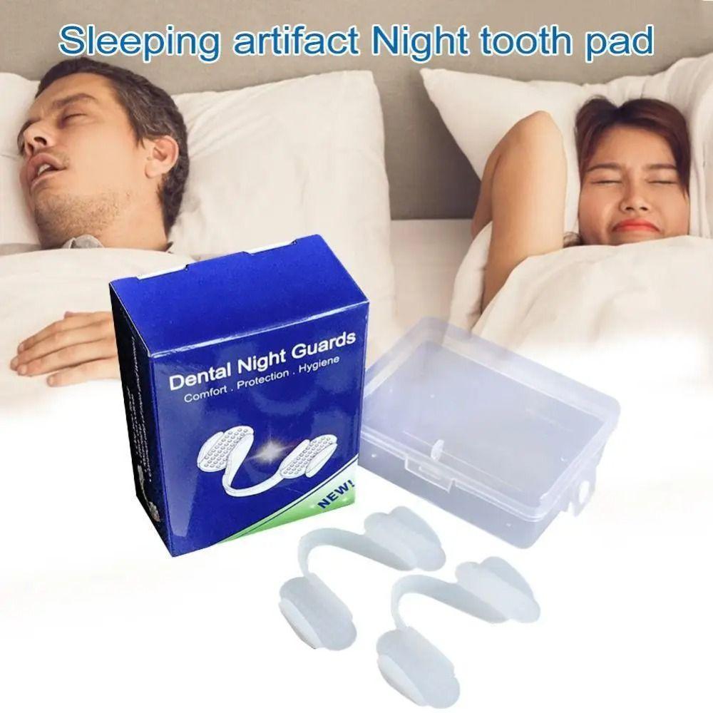 2Pcs with Storage Box Anti Snoring Mouth Guard Adjustable Snoring Mouth Guard  Bruxism