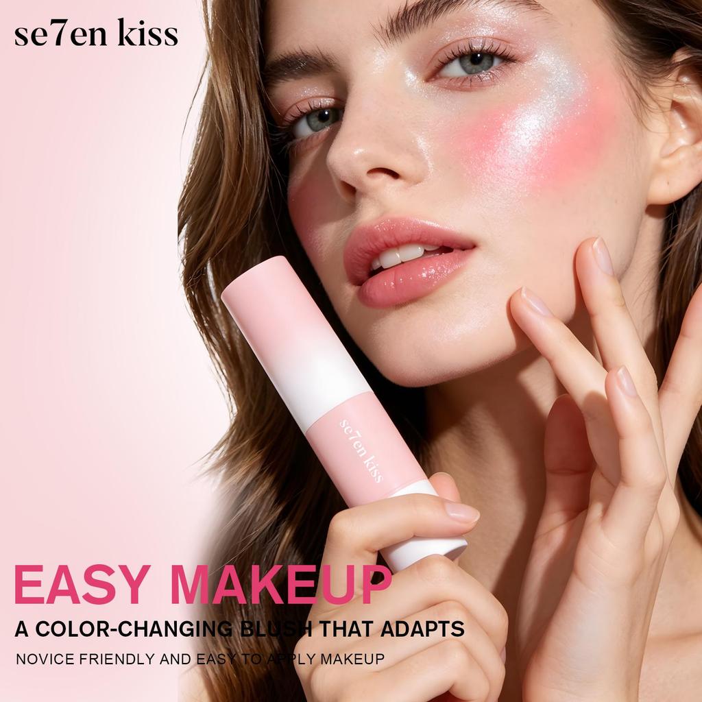 Multifunctional Temperature-Change Blush Stick Pink TK - English Color Makeup