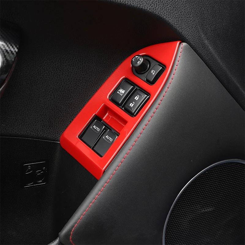 2Pcs/Set ABS Car Door Glass Lift Switch Frame Decoration Sticker For Subaru BRZ/Toyota 86 2012- Auto Interior