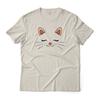 Cute Sleeping Cat Face Graphic Art T-Shirt Fine Jersey Lightweight Cotton Unisex