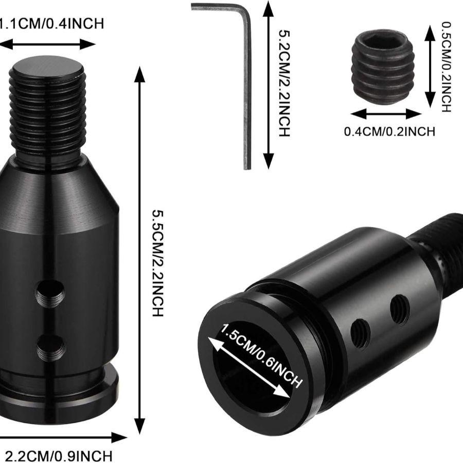 Universal Aluminum Shift Knob Adapter M12X1.25 for Non Threaded Shifter Car A