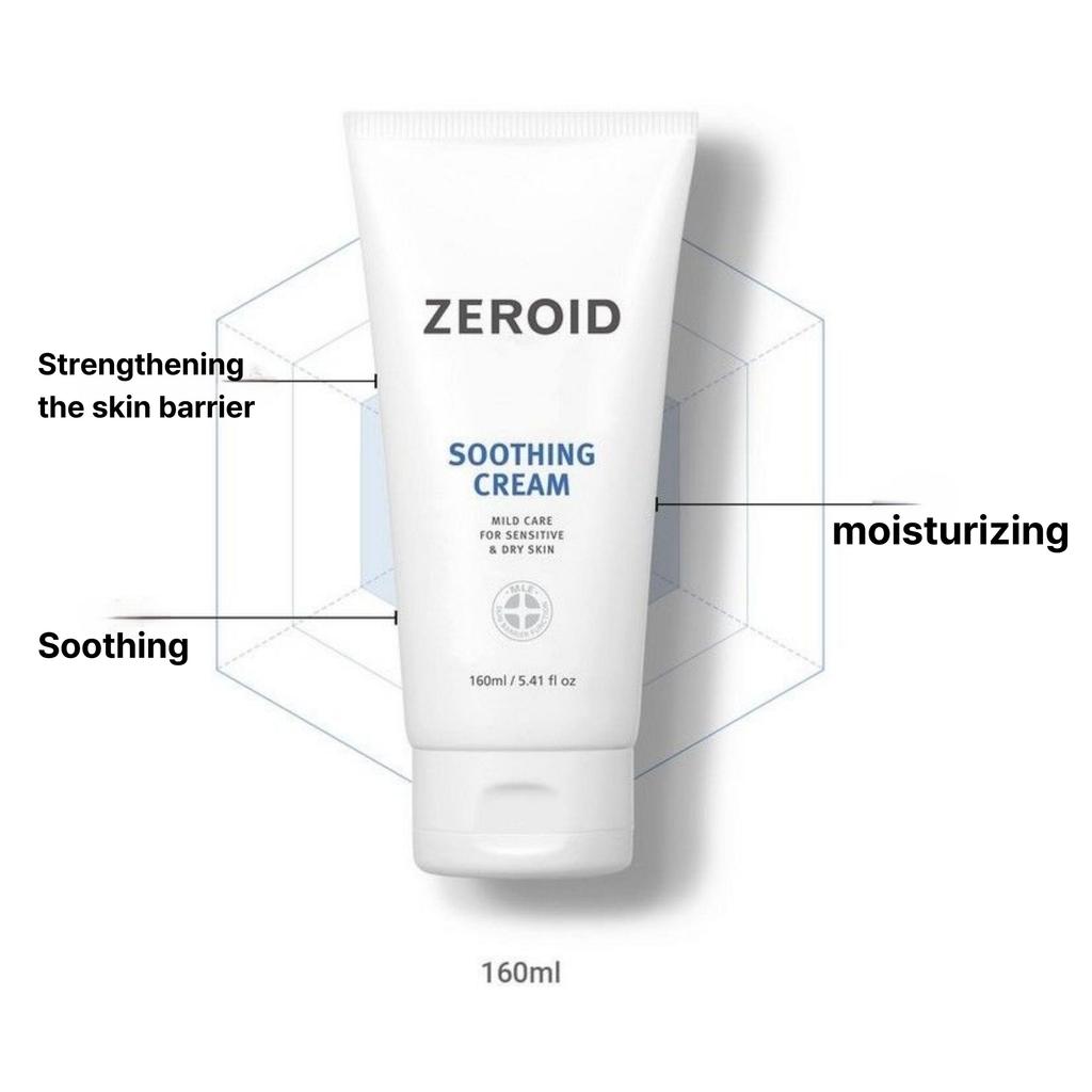 ZEROID Soothing Cream Sensitive Skin Calming Moisturizing Cream 160ml