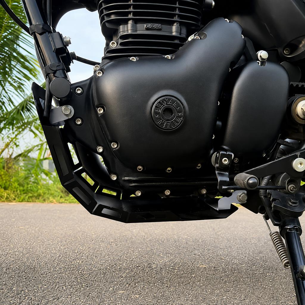 For Royal Enfield New "Classic, Meteor & Hunter 350 Black Engine Cover LH Side"