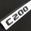 ABS Black Chrome Letters 3D Car Trunk Letters Badge For Mercedes Benz C 200 220 300 C200 C220 C300 C320 Logo Sticker Accessories XC7