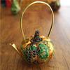Vintage Cloisonné kleiner Topf Seltenes Antikes Kupfer Emaille Kunstwerk Heimdekoration