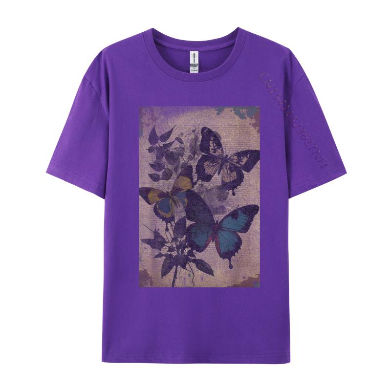 Fairy Grunge Fairycore Aesthetic Cottagecore Goth Butterfly Men's 2024 Newest Design T Shirt Cotton Fabric Men Tshirt Gift