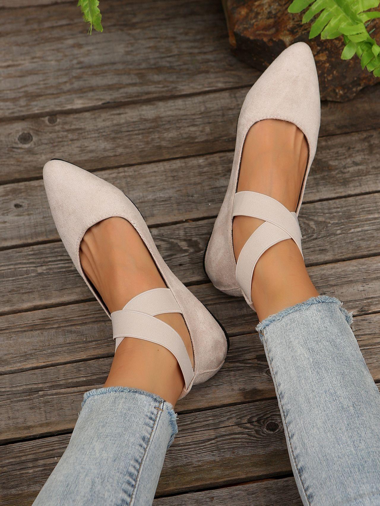 

2025 большой размер эластичный ремешок крест-накрест круглый носок плоская подошва обувь для мам среднего возраста Юго-Восточная Азия повседневные женские туфли с неглубоким вырезом 43