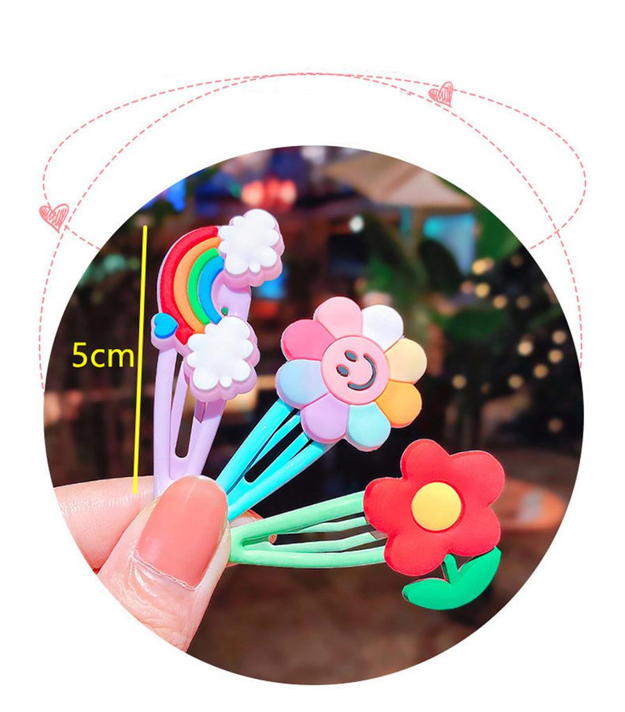 10PCS/Set New Girls Cute Cartoon Ice Cream Unicorn Hairpins Kids Lovely Hair Clips Barrettes Headband Fashion Hair Accessories
