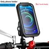 Motorcycle Phone Holder Waterproof Case Bike Phone Mount 1" Ball Handlebar Stem Mobile Holder Double Socket Arms Aluminium Base