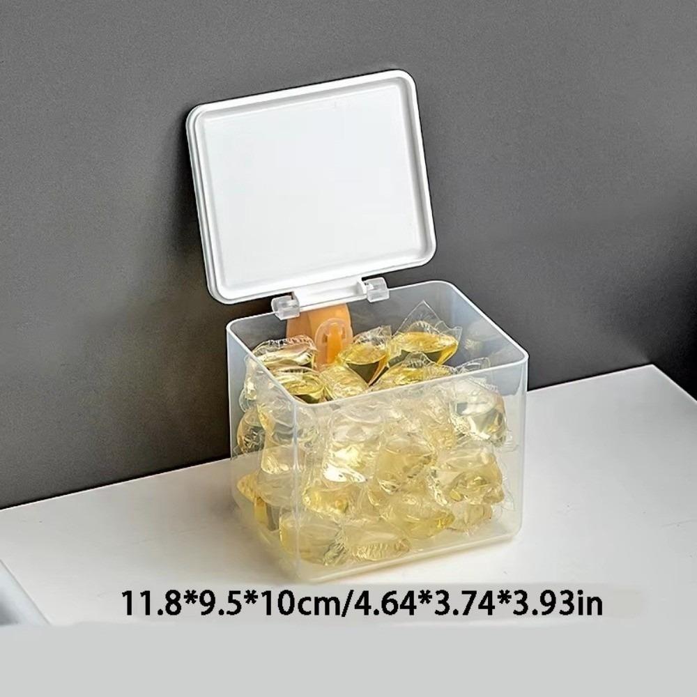 

Пластиковый контейнер для капсул для стирки большой вместимости, ящики для хранения, новая коробка для хранения, органайзер для ароматических бусин S