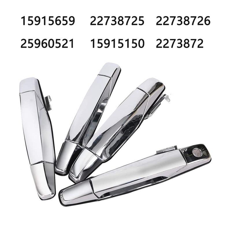 4pcs Outside Exterior Door Handle Front Rear Left Right for Chevrolet Silverado Tahoe GMC Sierra Yukon Cadillac Escalade Pickup