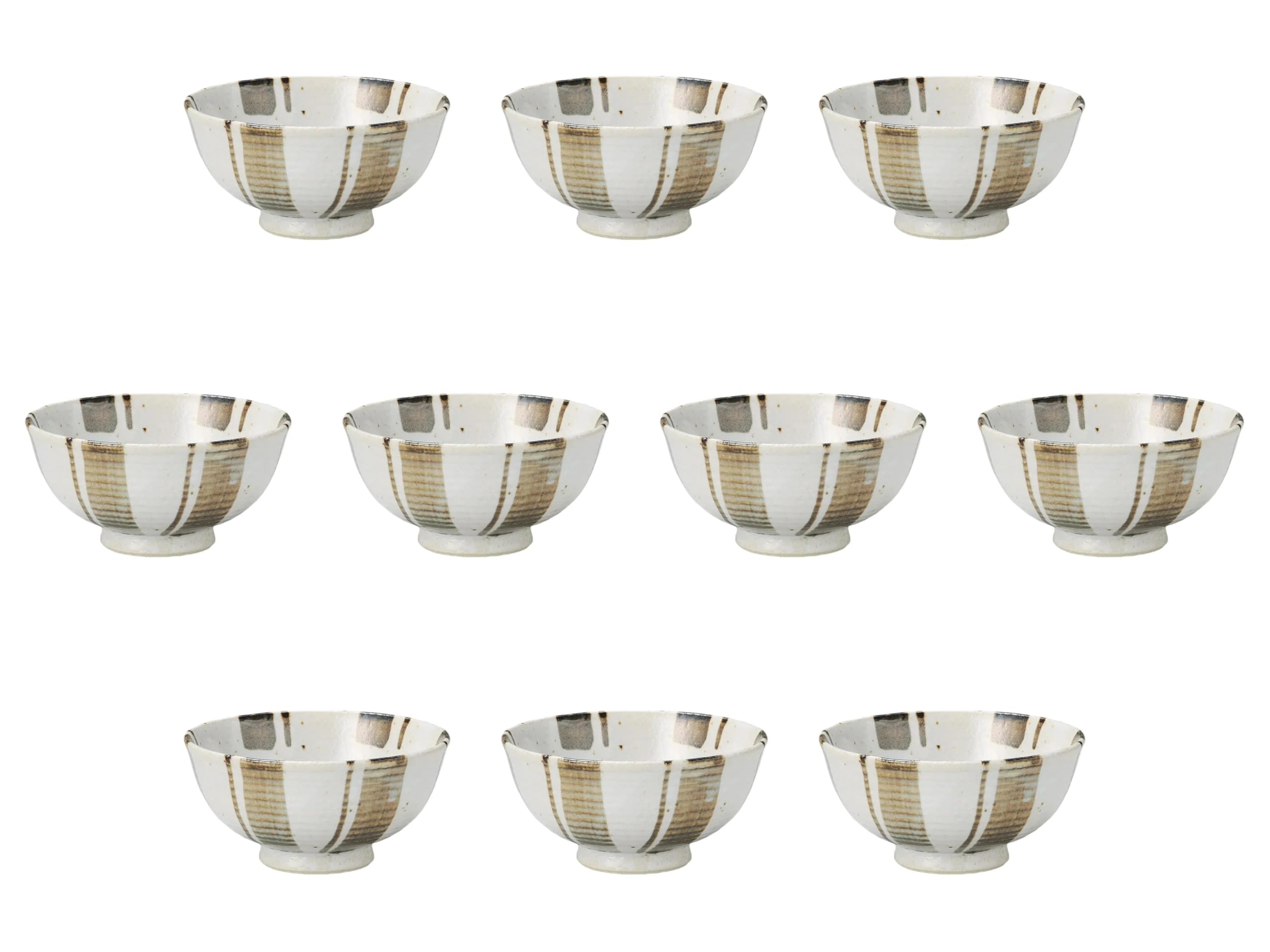 

Set of 10 Rusty Tokusa Chazuke Bowls x Chazuke Bowls Setomonohonpo [13.5 6.6 cm]