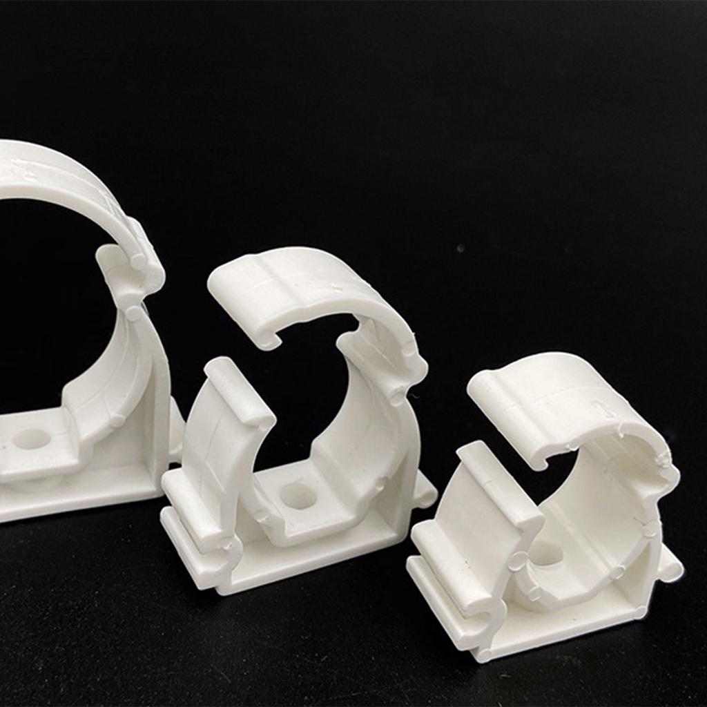 2pcs Plastic PPR Clamp Fixing Clip Water Pipe and Tube Hose Support Clamp Plastic U-Shaped Pipe Clamp with Fixing Clip