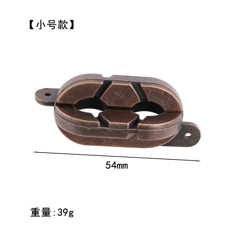 Puzzle Zinc Alloy Intelligence Unlocking Ring Unlocking Set, Nine-Link Educational Toy, Kong Ming Luban Lock Mechanism Box