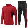 Mens Half-Zip Long Sleeve Soccer Training Jacket Set Winter Sportswear Basketball Football Practice