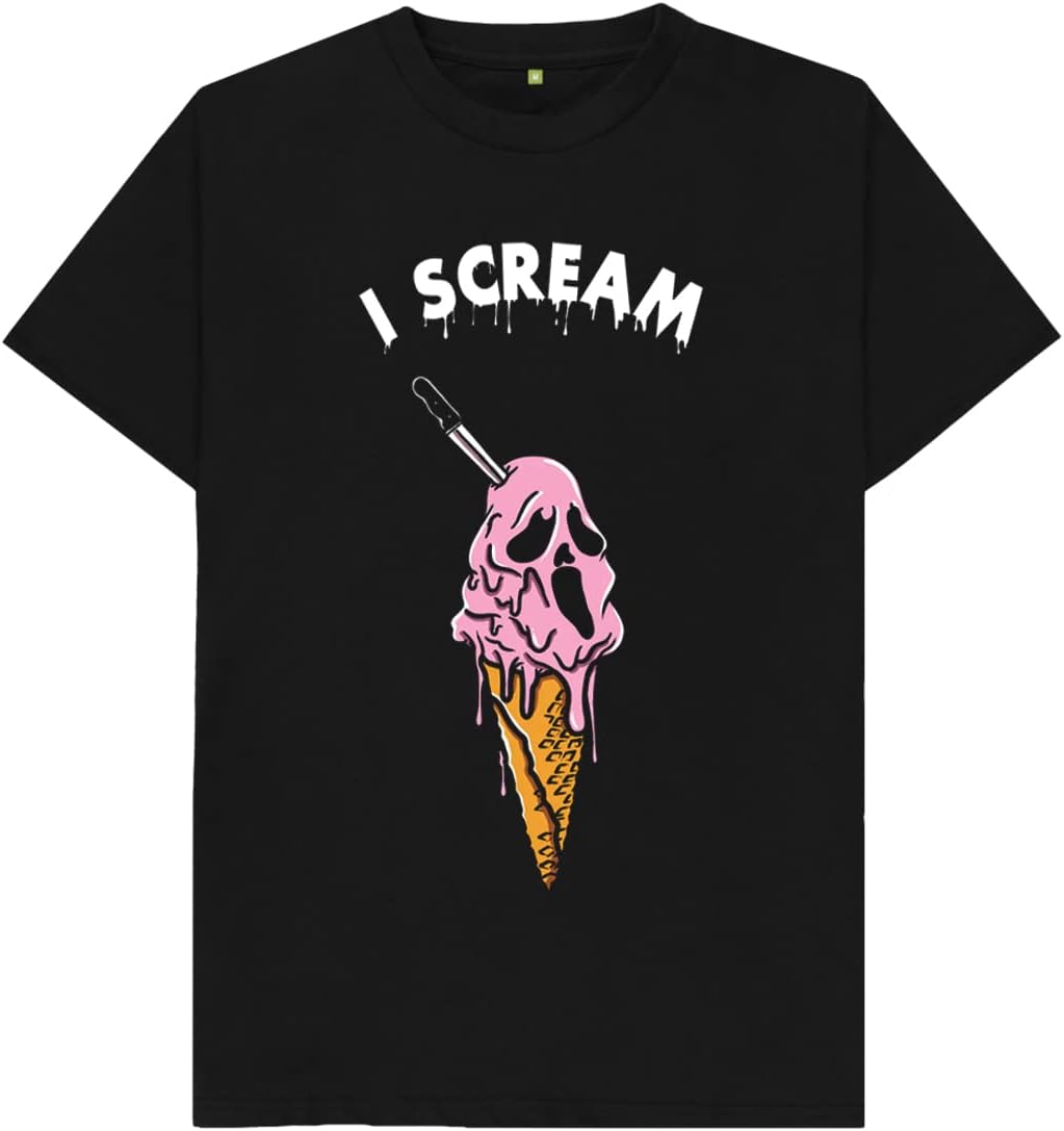 I Scream Horror Movie Halloween Kids Womens Mens T Shirt M