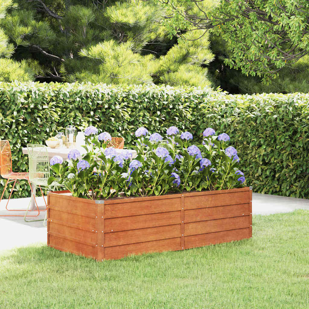 vidaXL Hochbeet Rostig 160x80x45 Cm Cortenstahl