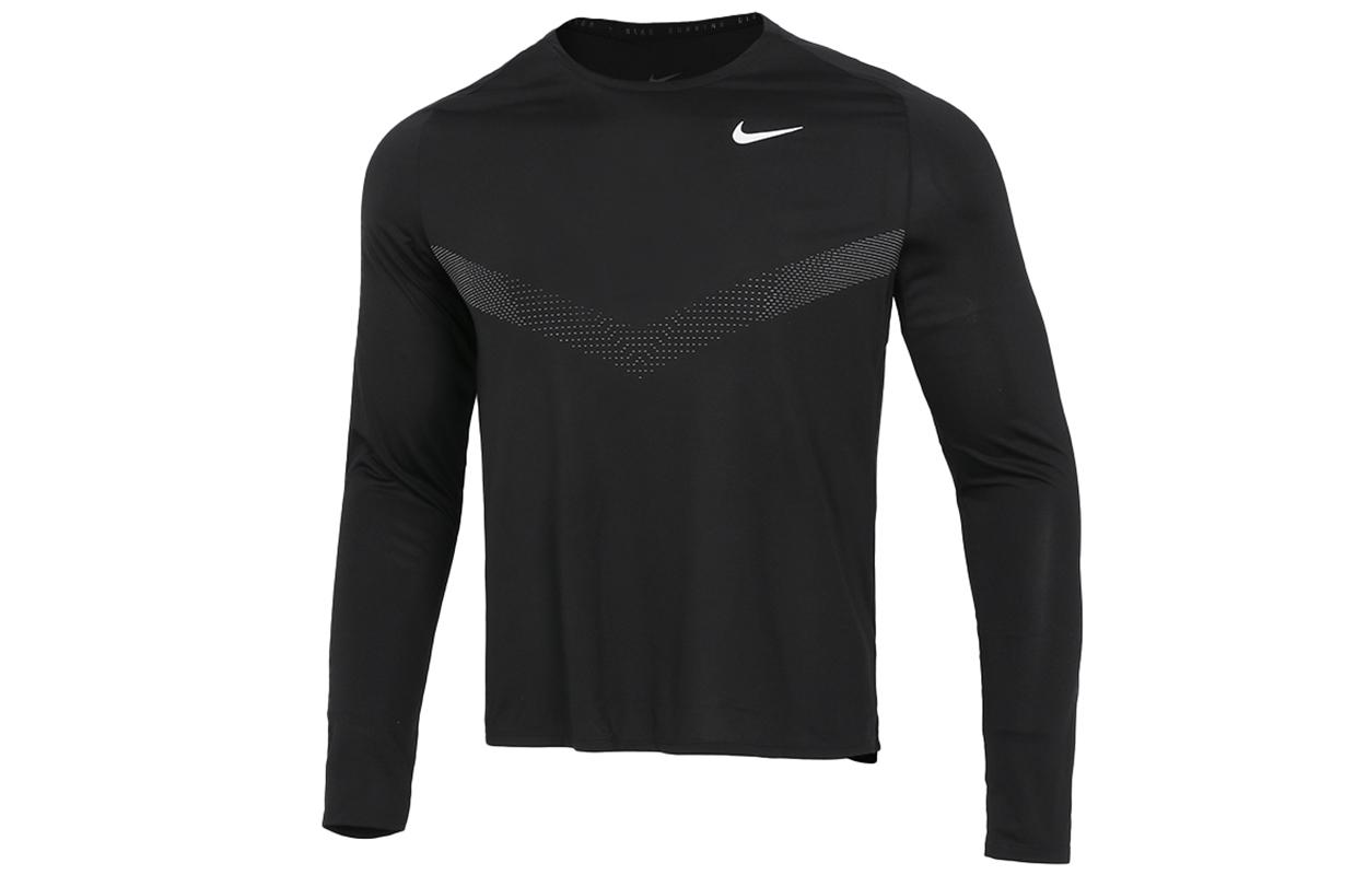 Nike Running T Shirts Men s Black Crew Neck Moderate Straight Fit DD6022-010 M