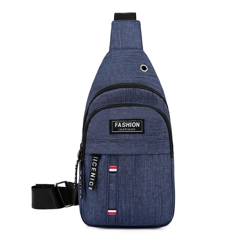 

Мужская нагрудная сумка Oblique Span Bag, дорожный маленький рюкзак Oblique Backpack Мужская спортивная сумка Корейская версия нагрудная сумка синий