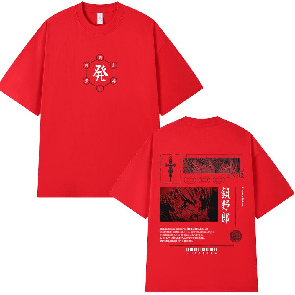 

Japanese Anime Hunter X Hunter Kurapika Tshirts Unisexs Women Clothing Fashion Cotton Oversized Short Sleeve T Shirts Streetwear S